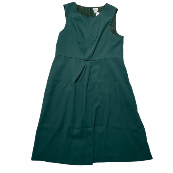 J. Crew | Green Knot-front Sheath Dress | 14 | NWT - Picture 4 of 8